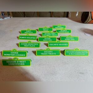 Sesame Street Themed Food Labels Set